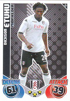 Dickson Etuhu Fulham 2010/11 Topps Match Attax #155